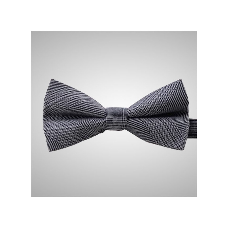 Grey Prince of Wales Bow Tie