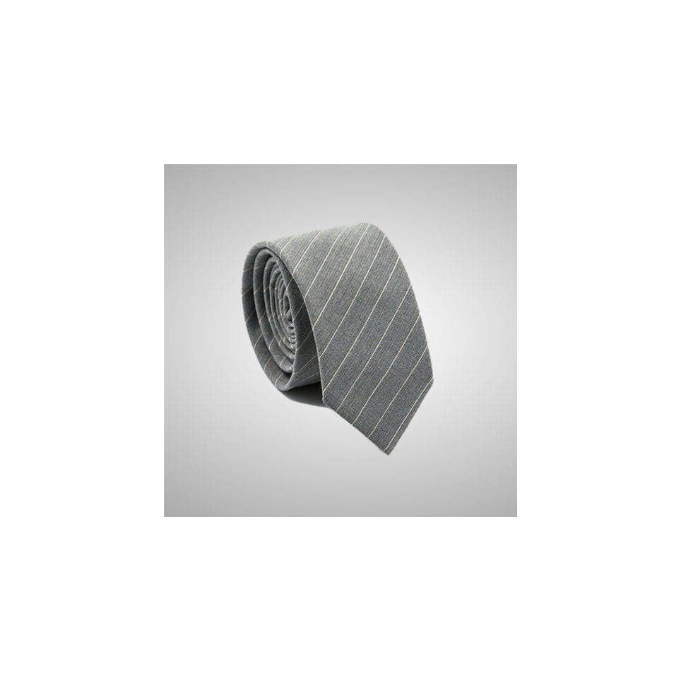 Striped Grey Slim Tie