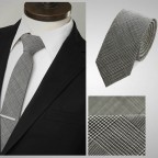 Prince of Wales Grey Slim Tie