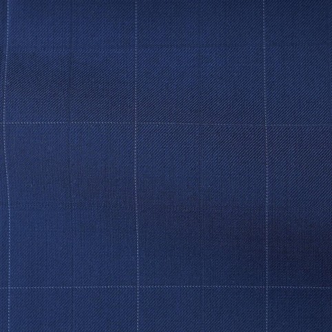 Blue Windowpane Suit