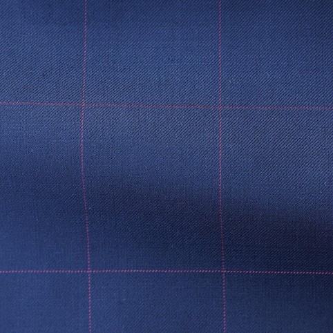 Costume sur-mesure Bleu Carreaux Rouge