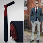Slim Two Coloured Bordeaux Tie
