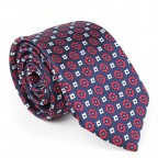 Blue Tie with flower pattern