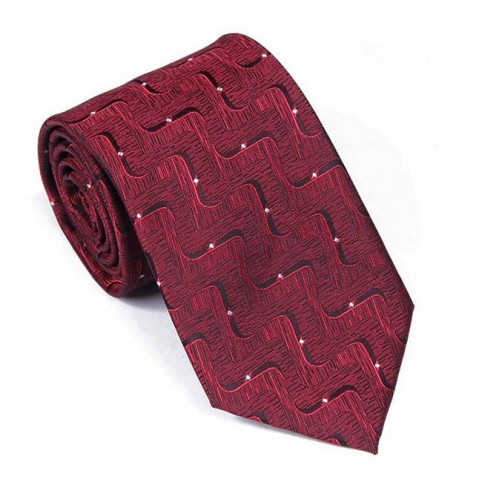 Dots Burgundy Tie