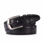 Ceinture en cuir noir classique