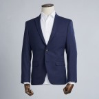 Costume sur-mesure : Gris fil à fil bleuté